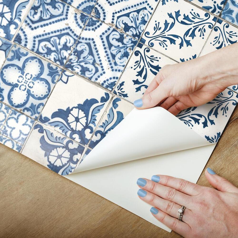 Mediterranean Tile Peel and Stick Wallpaper Peel and Stick Wallpaper RoomMates   
