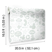 Disney Mickey Mouse Icons Peel and Stick Wallpaper Peel and Stick Wallpaper RoomMates   