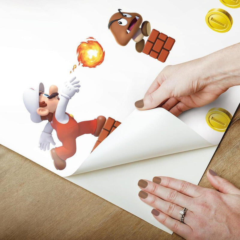 Super Mario Peel and Stick Wallpaper Peel and Stick Wallpaper RoomMates   