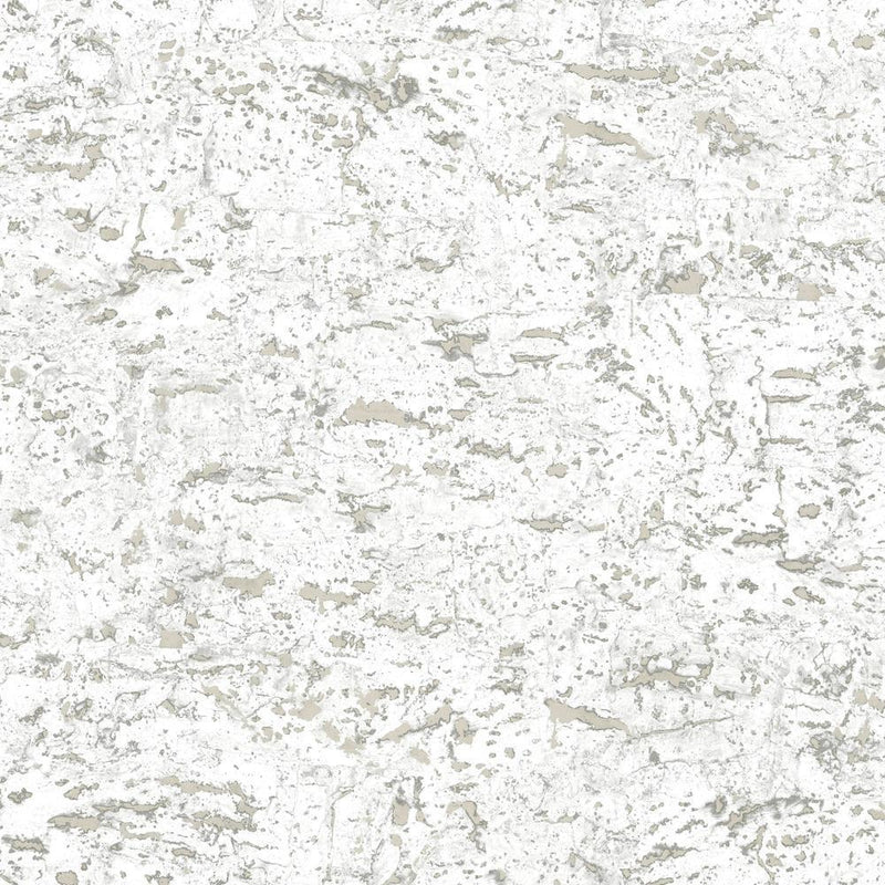 Faux Cork Peel and Stick Wallpaper Peel and Stick Wallpaper RoomMates Roll White 