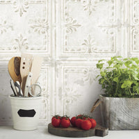 Tin Tile Peel and Stick Wallpaper Peel and Stick Wallpaper RoomMates   