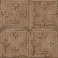 Tin Tile Peel and Stick Wallpaper Peel and Stick Wallpaper RoomMates Roll Copper 
