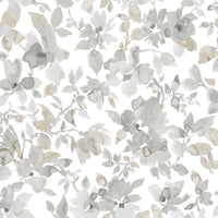 Watercolor Floral Peel and Stick Wallpaper Peel and Stick Wallpaper RoomMates Roll Neutral 