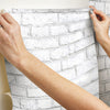 White Brick Peel & Stick Wallpaper Peel and Stick Wallpaper RoomMates   