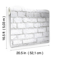 White Brick Peel & Stick Wallpaper Peel and Stick Wallpaper RoomMates   