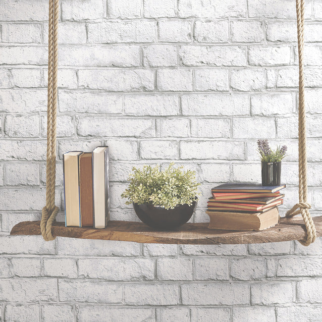 White Brick Peel & Stick Wallpaper Peel and Stick Wallpaper RoomMates   