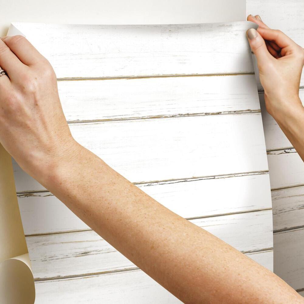 RoomMates Shiplap Peel and Stick Wallpaper RoomMates Shiplap Peel and Stick Wallpaper