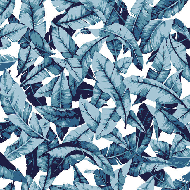 Palm Peel and Stick Wallpaper Peel and Stick Wallpaper RoomMates Roll Blue 