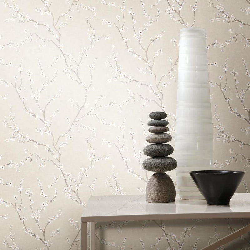 Cherry Blossom Peel and Stick Wallpaper Peel and Stick Wallpaper RoomMates   
