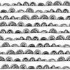 Doodle Scallop Peel and Stick Wallpaper Peel and Stick Wallpaper RoomMates Roll Black 