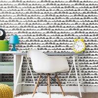 Doodle Scallop Peel and Stick Wallpaper Peel and Stick Wallpaper RoomMates   