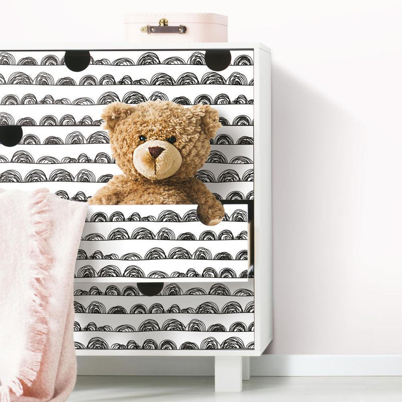 Doodle Scallop Peel and Stick Wallpaper Peel and Stick Wallpaper RoomMates   