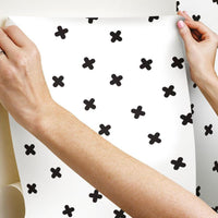 X Marks the Spot Peel and Stick Wallpaper Peel and Stick Wallpaper RoomMates   