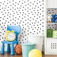 X Marks the Spot Peel and Stick Wallpaper Peel and Stick Wallpaper RoomMates   