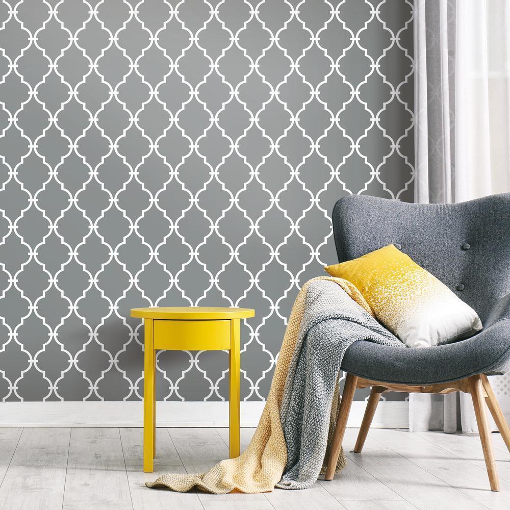 Modern Trellis Peel and Stick Wallpaper Peel and Stick Wallpaper RoomMates   