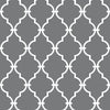 Modern Trellis Peel and Stick Wallpaper Peel and Stick Wallpaper RoomMates Roll Gray 