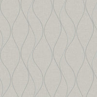 Wave Ogee Peel and Stick Wallpaper Peel and Stick Wallpaper RoomMates Roll Beige 