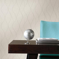 Wave Ogee Peel and Stick Wallpaper Peel and Stick Wallpaper RoomMates   
