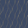 Wave Ogee Peel and Stick Wallpaper Peel and Stick Wallpaper RoomMates Roll Navy 