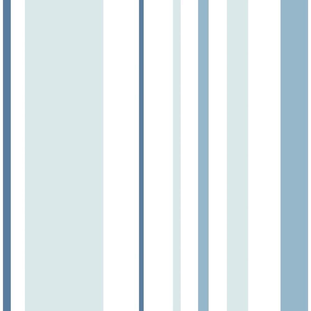 Stripes Peel and Stick Wallpaper Peel and Stick Wallpaper RoomMates Roll Blue 
