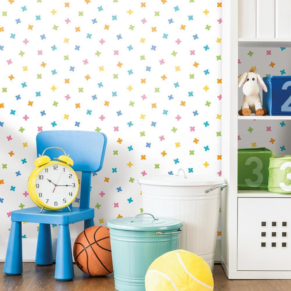 X Marks the Spot Peel and Stick Wallpaper Peel and Stick Wallpaper RoomMates   