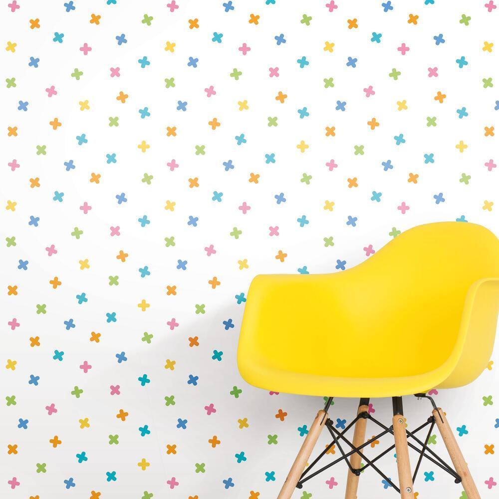 X Marks the Spot Peel and Stick Wallpaper Peel and Stick Wallpaper RoomMates   