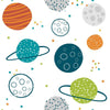 Planets Peel and Stick Wallpaper Peel and Stick Wallpaper RoomMates Sample Multicolor 