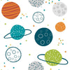 Planets Peel and Stick Wallpaper Peel and Stick Wallpaper RoomMates Roll Multicolor 