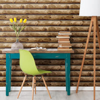 Cabin Logs Peel and Stick Wallpaper Peel and Stick Wallpaper RoomMates   