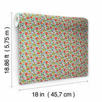 Floral Ditzy Vine Peel and Stick Wallpaper Peel and Stick Wallpaper RoomMates   