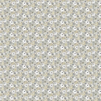 Floral Ditzy Vine Peel and Stick Wallpaper Peel and Stick Wallpaper RoomMates Roll Gray 