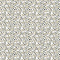 Floral Ditzy Vine Peel and Stick Wallpaper Peel and Stick Wallpaper RoomMates Roll Gray 