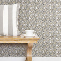 Floral Ditzy Vine Peel and Stick Wallpaper Peel and Stick Wallpaper RoomMates   