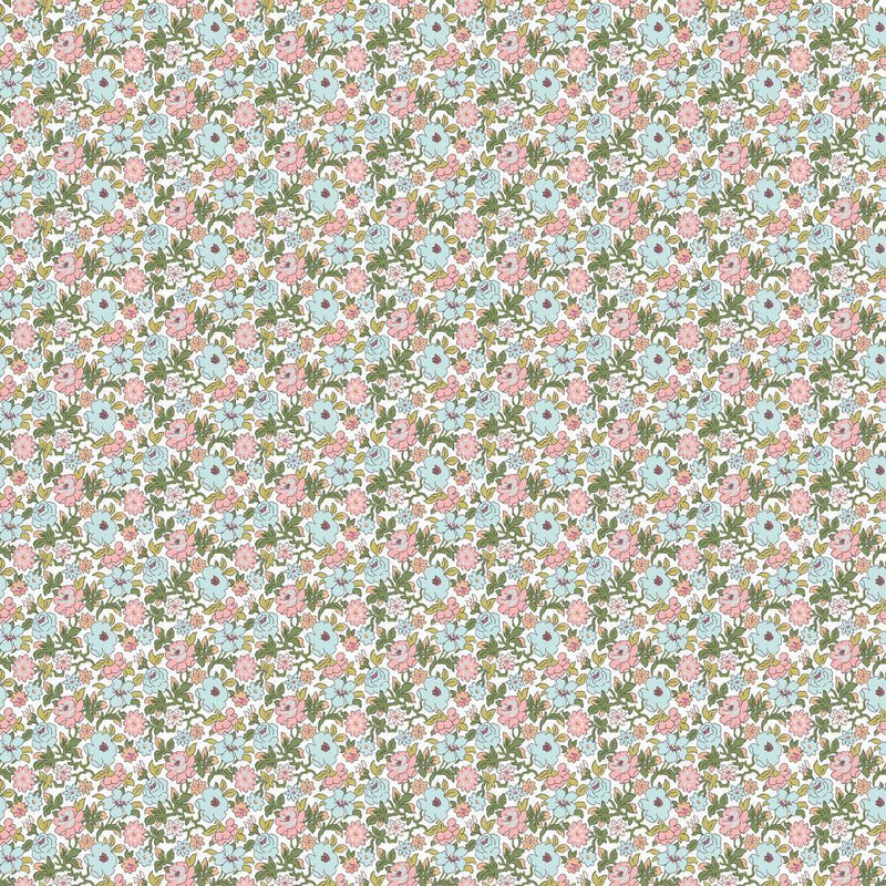 Floral Ditzy Vine Peel and Stick Wallpaper Peel and Stick Wallpaper RoomMates Sample Pink 