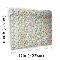 Floral Ditzy Vine Peel and Stick Wallpaper Peel and Stick Wallpaper RoomMates   