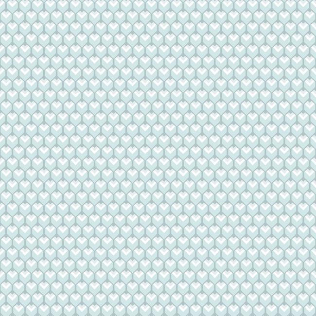 3D Petite Hexagons Peel and Stick Wallpaper Peel and Stick Wallpaper RoomMates Roll Blue 