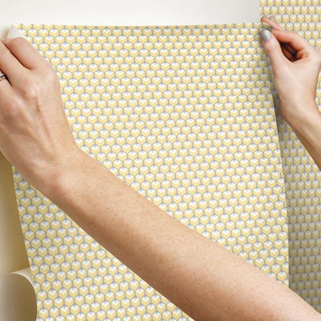 3D Petite Hexagons Peel and Stick Wallpaper Peel and Stick Wallpaper RoomMates   