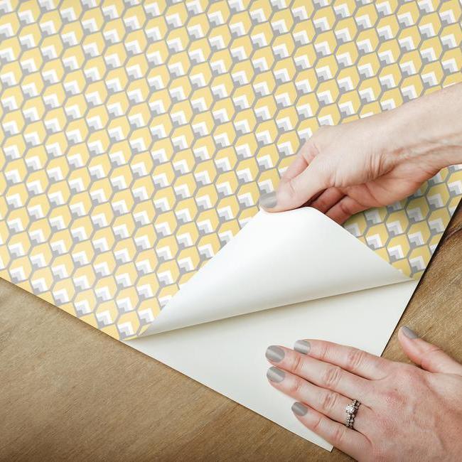 3D Petite Hexagons Peel and Stick Wallpaper Peel and Stick Wallpaper RoomMates   
