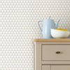 3D Petite Hexagons Peel and Stick Wallpaper Peel and Stick Wallpaper RoomMates   