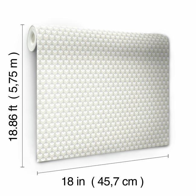 3D Petite Hexagons Peel and Stick Wallpaper Peel and Stick Wallpaper RoomMates   