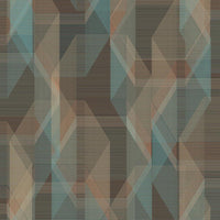 Debonair Geometric Peel and Stick Wallpaper Peel and Stick Wallpaper RoomMates Roll Brown 