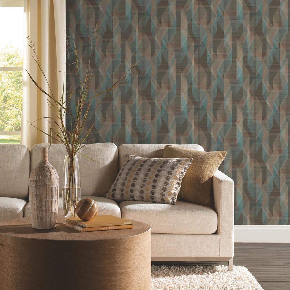 Debonair Geometric Peel and Stick Wallpaper Peel and Stick Wallpaper RoomMates   
