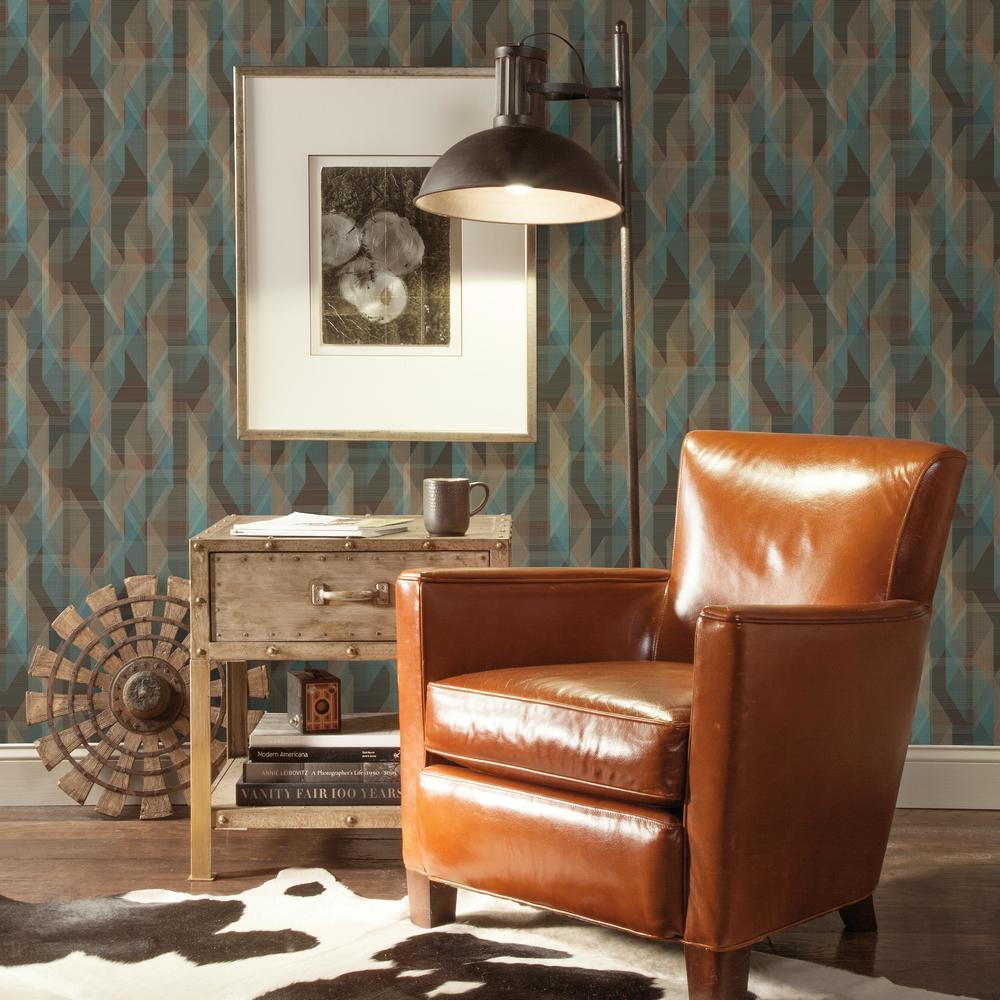 Debonair Geometric Peel and Stick Wallpaper Peel and Stick Wallpaper RoomMates   