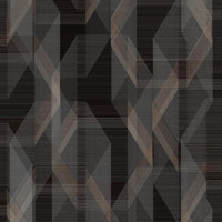 Debonair Geometric Peel and Stick Wallpaper Peel and Stick Wallpaper RoomMates Roll Black 