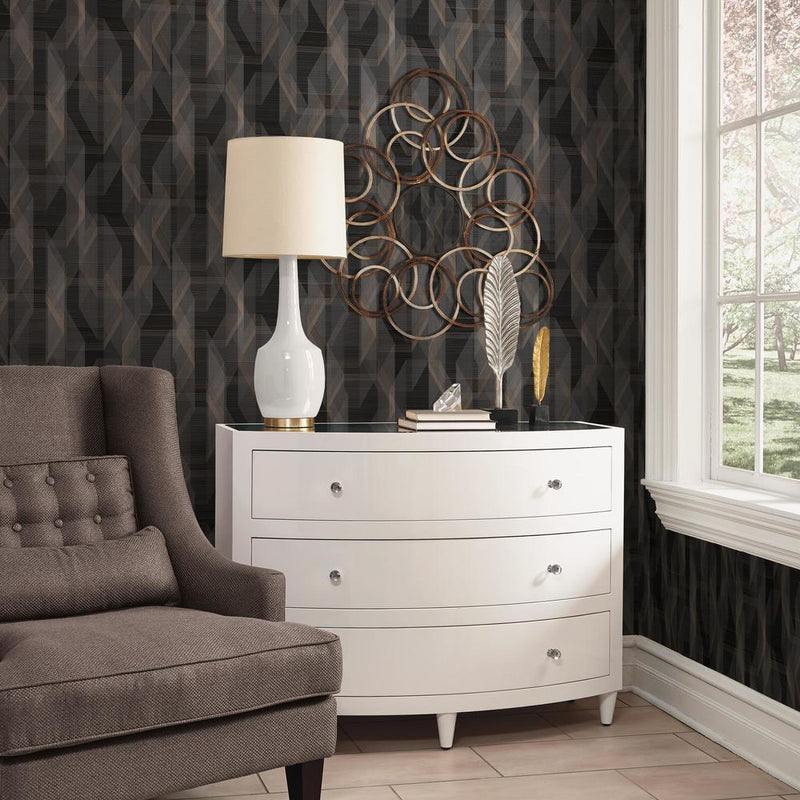 Debonair Geometric Peel and Stick Wallpaper Peel and Stick Wallpaper RoomMates   