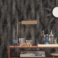 Debonair Geometric Peel and Stick Wallpaper Peel and Stick Wallpaper RoomMates   