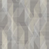 Debonair Geometric Peel and Stick Wallpaper Peel and Stick Wallpaper RoomMates Roll Gray 