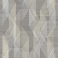 Debonair Geometric Peel and Stick Wallpaper Peel and Stick Wallpaper RoomMates Roll Gray 