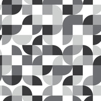 Mid-Century Geometric Peel and Stick Wallpaper Peel and Stick Wallpaper RoomMates Roll Black 