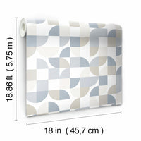 Mid-Century Geometric Peel and Stick Wallpaper Peel and Stick Wallpaper RoomMates   